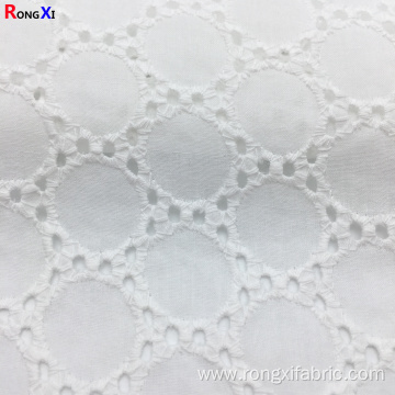 Embroidered Hole Voile White Cotton Lace fabrics